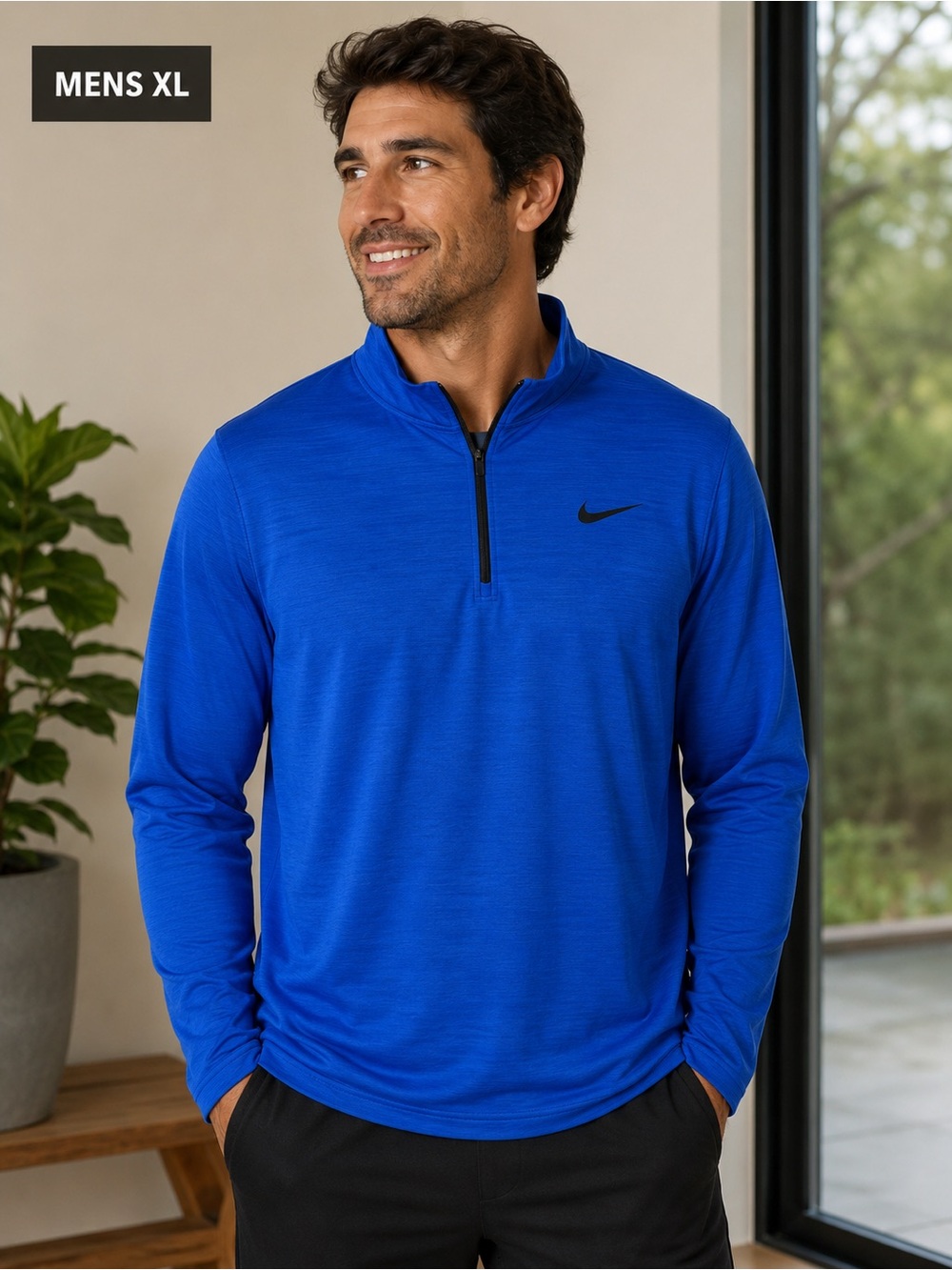 Nike Men’s Royal Blue Half-Zip Performance Top
